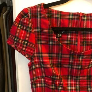 Plaid Holiday Midi Dress